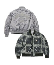 DOMINANT（ドミナント）の「ペイズリーリバーシブルMA-1_シルバー（MA-1）」