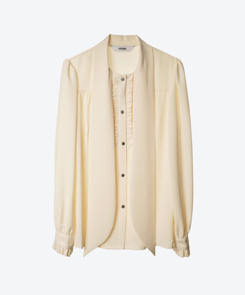 UNTAGE（アンテージ）の「プッシュボウラッフルフラケットブラウス[Lemon(WOMAN)]_UTS-FS46（シャツ/ブラウス・レディース・その他・FREE）」の4枚目の写真