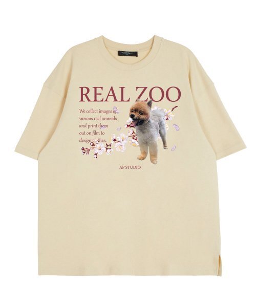 ASTRAL PROJECTION(アストラルプロジェクション)の「リアルジュ フラワー ポメ ラウンドネック 15番手 綿 半袖Tシャツ_バター(Tシャツ/カットソー・レディース・その他・LARGE/X-LARGE/XX-LARGE)」の2枚目の写真