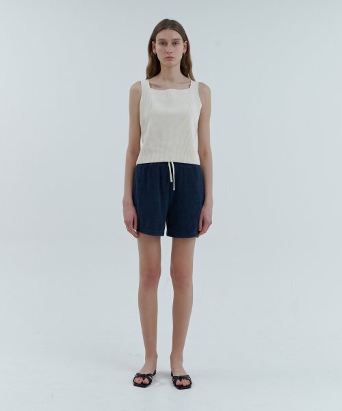 STEP AROUND(ステップアラウンド)の「テリー ハーフパンツ_NAVY(その他パンツ・レディース・その他・MEDIUM/SMALL)」の1枚目の写真