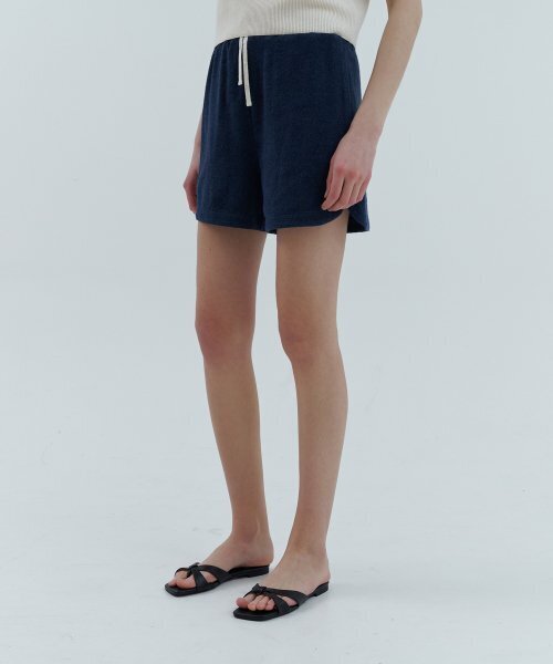 STEP AROUND(ステップアラウンド)の「テリー ハーフパンツ_NAVY(その他パンツ・レディース・その他・MEDIUM/SMALL)」の3枚目の写真