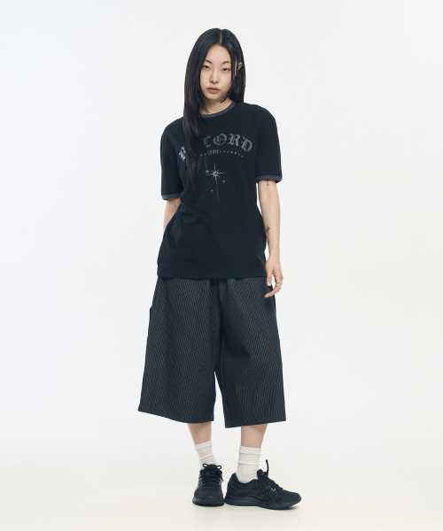 SLOW RECORD HOUSE(スローレコードハウス)の「RECORD リンガーTシャツ_ブラック(Tシャツ/カットソー・レディース・その他・LARGE/MEDIUM/SMALL)」の2枚目の写真