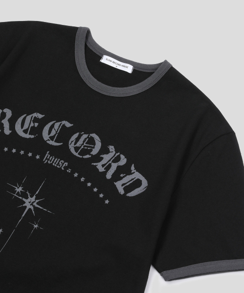SLOW RECORD HOUSE(スローレコードハウス)の「RECORD リンガーTシャツ_ブラック(Tシャツ/カットソー・レディース・その他・LARGE/MEDIUM/SMALL)」の7枚目の写真