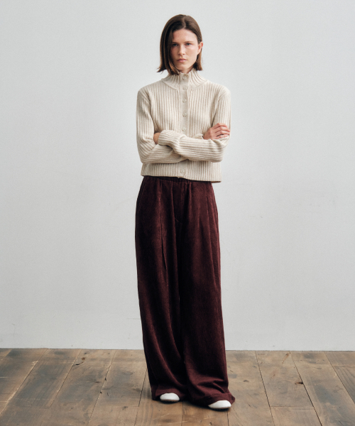 CITTA(シータ)の「Essential Soft High Neck Knit Cardigan_CTK242(Oatmeal)(カーディガン/ボレロ・レディース・オートミール・FREE)」の3枚目の写真