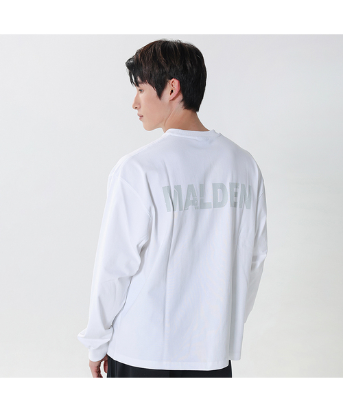 MALDEN(モールデン)の「ヘビーコットンクラックオーバーサイズロングスリーブ(Tシャツ/カットソー・レディース・ホワイト/ブラック・MEDIUM/LARGE/X-LARGE/SMALL)」の2枚目の写真
