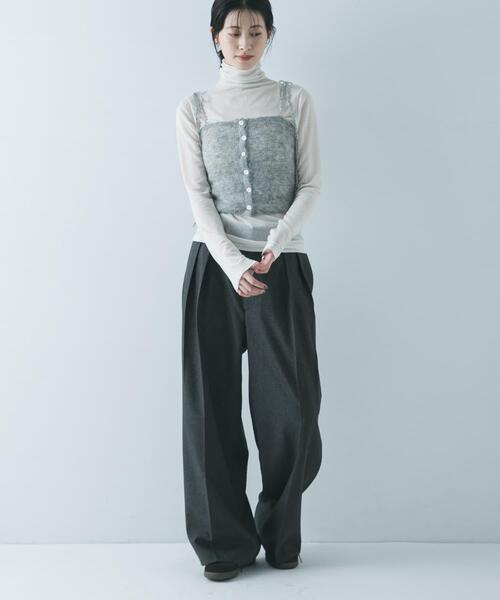 URBAN RESEARCH（アーバンリサーチ）の「シアーモヘヤキャミソール（ニット/セーター・レディース・ライトグレー/イエロー/ネイビー・FREE）」の9枚目の写真