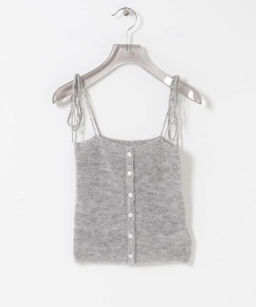 URBAN RESEARCH（アーバンリサーチ）の「シアーモヘヤキャミソール（ニット/セーター・レディース・ライトグレー/イエロー/ネイビー・FREE）」の11枚目の写真