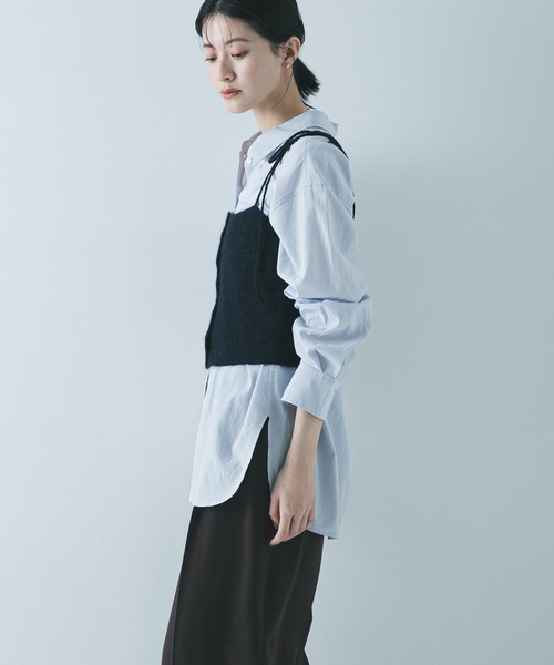 URBAN RESEARCH(アーバンリサーチ)の「シアーモヘヤキャミソール(ニット/セーター・レディース・ライトグレー/イエロー/ネイビー・FREE)」の13枚目の写真