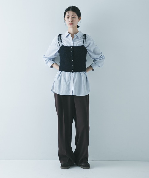 URBAN RESEARCH(アーバンリサーチ)の「シアーモヘヤキャミソール(ニット/セーター・レディース・ライトグレー/イエロー/ネイビー・FREE)」の15枚目の写真