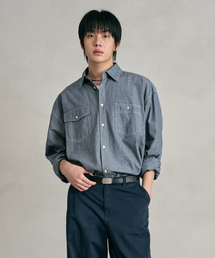 DECET（デケト）の「Chambray Over Shirt DCSH008LightBlue（シャツ/ブラウス）」