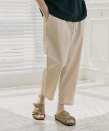 PAPERBOY（ペーパーボーイ）の「リネン9部クロップパンツ-ベージュ（その他パンツ）」