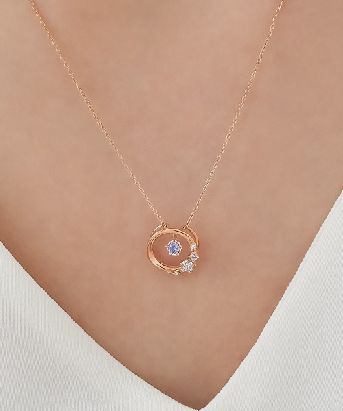 12月誕生石】シルバー タンザナイト 2way ネックレス（ネックレス