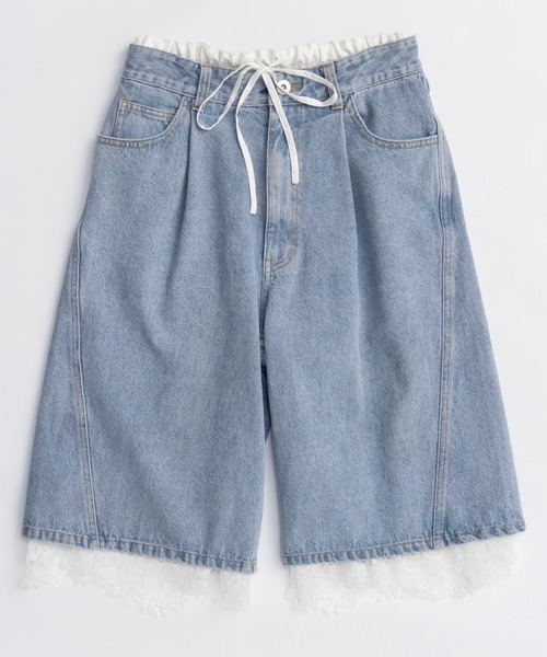 Multi-Way Layered Denim Shorts/マルチウェイレイヤードデニム