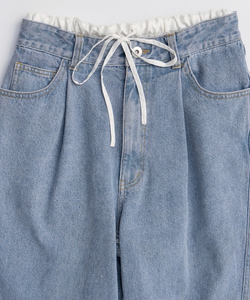 MAISON SPECIAL(メゾンスペシャル)の「Multi-Way Layered Denim Shorts/マルチウェイレイヤードデニムショートパンツ(デニムパンツ・レディース・ブルー/ブラック・38/36)」の19枚目の写真