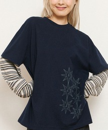 kaifai（カイファイ）の「★K-POPアイドル着用【UNISEX】KAIFAI／RunicレイヤードボーダーロンT（Tシャツ/カットソー）」