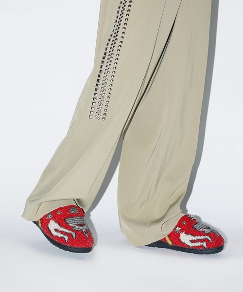 TOGA VIRILIS(トーガ ビリリース)の「【TOGA VIRILIS×SUBU】Knit slip-on TOGA×SUBU(サンダル・メンズ・ネイビー/ブラック/レッド・2/3)」の6枚目の写真