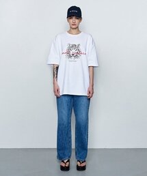 ローライズデニムパンツブルー