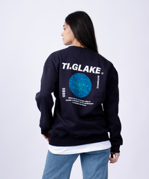 シチュエーションオーバーサイズ裏起毛スウェットTシャツネイビー