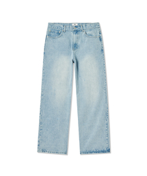 FRAGE（フラゲ）の「Light blue wide straight damaged denim pants（デニムパンツ）」