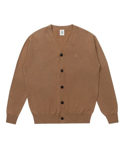 SOLEW(ソル)の「ウール100%カーディガン_キャメル(カーディガン/ボレロ・メンズ・その他・SMALL/MEDIUM/LARGE)」の1枚目の写真