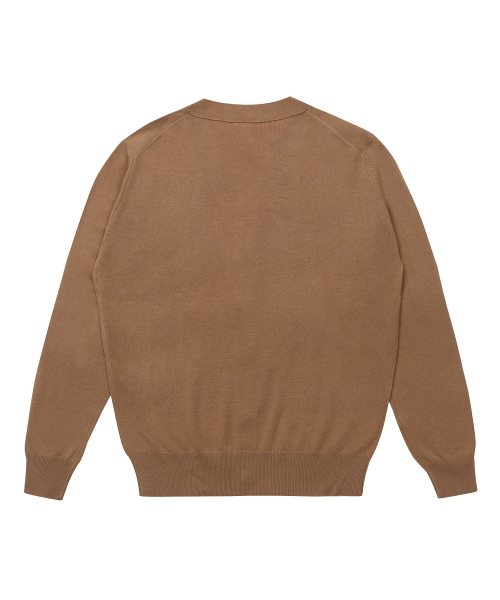 SOLEW(ソル)の「ウール100%カーディガン_キャメル(カーディガン/ボレロ・メンズ・その他・SMALL/MEDIUM/LARGE)」の2枚目の写真