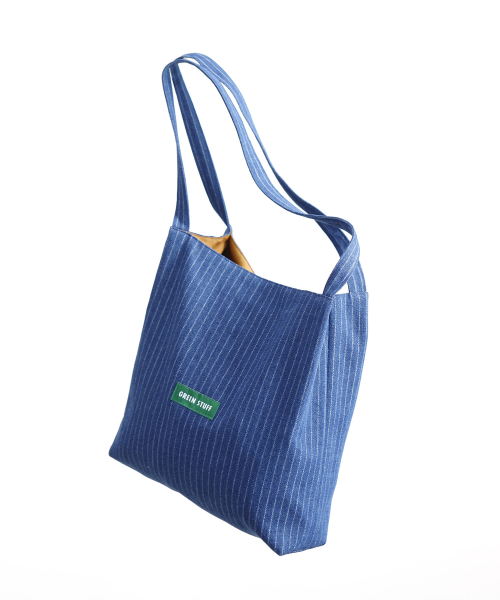 GREEN STUFF(グリーンスタッフ)の「boxy bag 53 - denim deep blue(エコバッグ/サブバッグ・レディース・その他・FREE)」の4枚目の写真