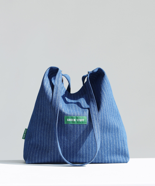 GREEN STUFF(グリーンスタッフ)の「boxy bag 53 - denim deep blue(エコバッグ/サブバッグ・レディース・その他・FREE)」の6枚目の写真
