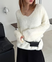 NOBLE AMERICAN DREAMS オフホワイトVネックモヘアニット S The Lorenza Dress in White Windsor Brocade – V. Chapman