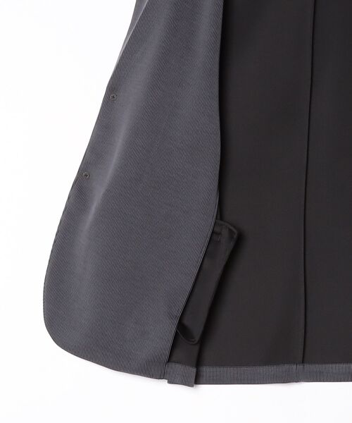 EMPORIO ARMANI(エンポリオアルマーニ)の「【エンポリオ アルマーニ】シングルブレストジャケット プレーティング風グログラン(テーラードジャケット・メンズ・チャコールグレー・50/48)」の2枚目の写真