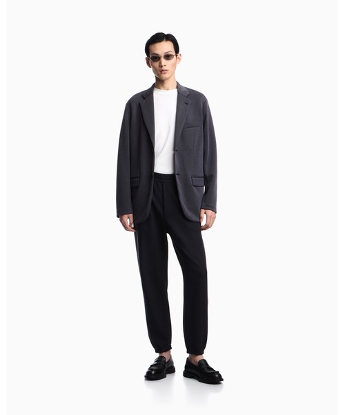 EMPORIO ARMANI(エンポリオアルマーニ)の「【エンポリオ アルマーニ】シングルブレストジャケット プレーティング風グログラン(テーラードジャケット・メンズ・チャコールグレー・50/48/46)」の5枚目の写真
