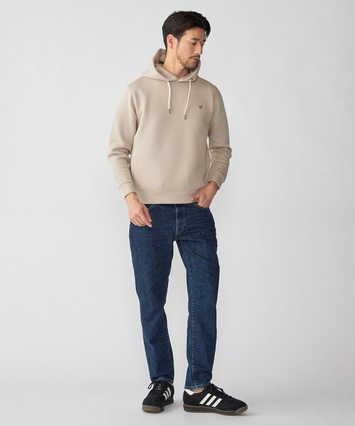 SHIPS(シップス)の「【WEB限定】SHIPS: コットン ポリ ダブル ニット フーディー パーカ (セットアップ対応)(パーカー・メンズ・グレー/ベージュ/ブラック・LARGE/MEDIUM/SMALL/X-LARGE)」の8枚目の写真