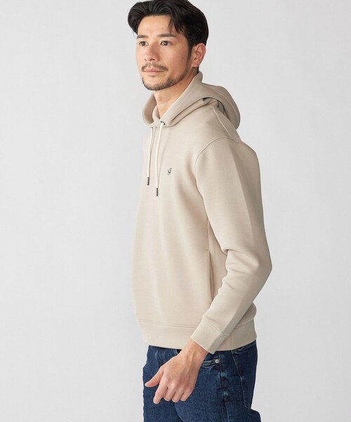 SHIPS(シップス)の「【WEB限定】SHIPS: コットン ポリ ダブル ニット フーディー パーカ (セットアップ対応)(パーカー・メンズ・グレー/ベージュ/ブラック・LARGE/MEDIUM/SMALL/X-LARGE)」の10枚目の写真