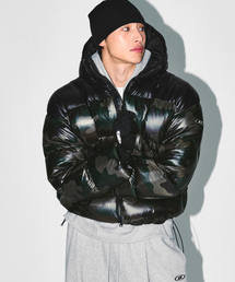 BORN TO WIN（ボーントゥウィン）の「SILVER B RIPSTOP PUFFER DOWN [CAMO]（ダウンジャケット/コート）」
