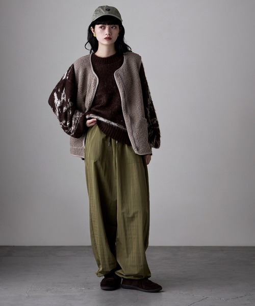 etoll.（エトル）の「ライトボアジップベスト（ベスト・レディース・ホワイト/ブラウン/モカ/ブラック・M～Ｌ）」の18枚目の写真