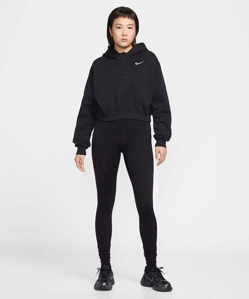 NIKE（ナイキ）の「ナイキ フェニックス フリース ウィメンズ オーバーサイズド クロップド パーカー / Nike Phoenix Fleece Women's Oversized Cropped Hoodie IF0259-010 Black（パーカー・レディース・ブラック・XS/S/M/L/XL）」の15枚目の写真