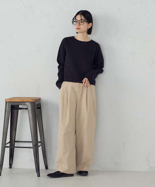 COMME CA ISM（コムサイズム）の「クロップド丈 ロンT（Tシャツ/カットソー・レディース・ブラック/ホワイト・MEDIUM/SMALL/X-LARGE/LARGE）」の6枚目の写真