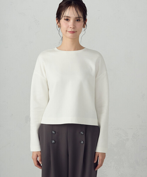 COMME CA ISM（コムサイズム）の「クロップド丈 ロンT（Tシャツ/カットソー・レディース・ブラック/ホワイト・MEDIUM/SMALL/X-LARGE/LARGE）」の13枚目の写真