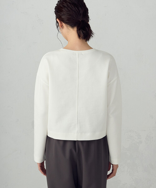 COMME CA ISM（コムサイズム）の「クロップド丈 ロンT（Tシャツ/カットソー・レディース・ブラック/ホワイト・MEDIUM/SMALL/X-LARGE/LARGE）」の15枚目の写真