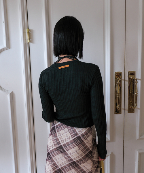 320SHOWROOM(320ショールーム)の「Regular Fit Layered Halter Knit Green(ニット/セーター・レディース・グリーン・FREE)」の2枚目の写真