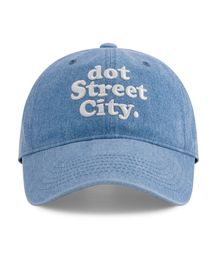 HEBERET（ヘベレット）の「DOT ウォッシング刺繍ボールキャップ-ソラブルー（キャップ）」