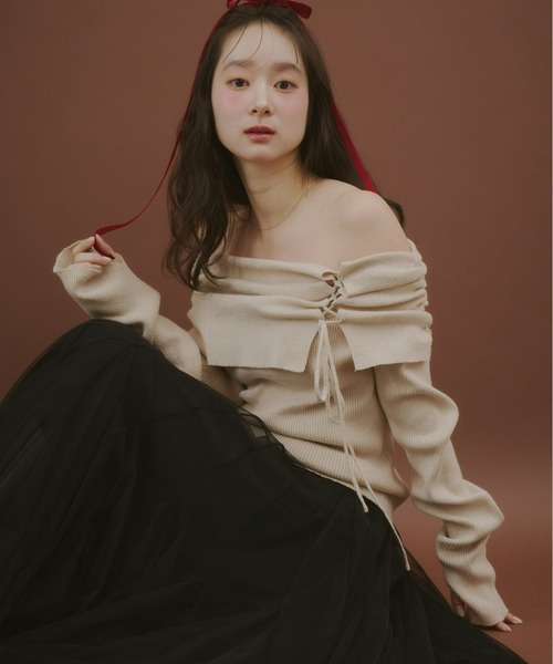 Olu.（オルドット）の「ボリュームロングチュールスカート（スカート・レディース・ホワイト/ブラック・FREE）」の8枚目の写真