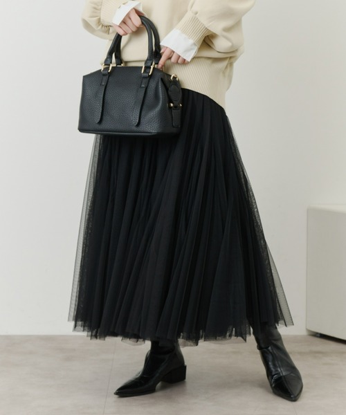 Olu.（オルドット）の「ボリュームロングチュールスカート（スカート・レディース・ホワイト/ブラック・FREE）」の3枚目の写真