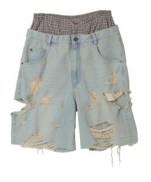 Candy Stripper（キャンディストリッパー）の「TATTERED LAYERED DENIM HALF パンツ（デニムパンツ）」