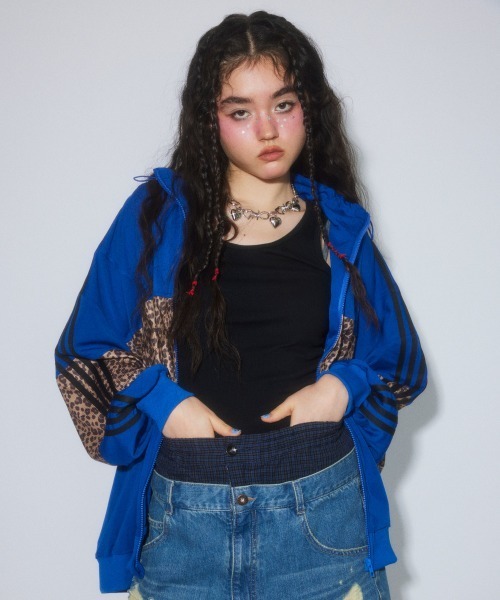 Candy Stripper（キャンディストリッパー）の「TATTERED LAYERED DENIM HALF パンツ（デニムパンツ・レディース・ブルー系その他/ライトインディゴブルー・FREE）」の8枚目の写真