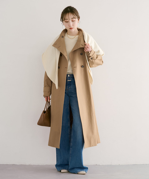 PROTAGONISTA(プロタゴニスタ)の「《NOBLE生地別注》PROTAGONISTA/プロタゴニスタ スカーフ付きスウェット(スウェット・レディース・チャコールグレー/アイボリー・FREE)」の15枚目の写真