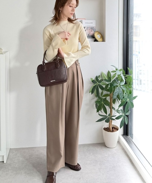 classicalelf(クラシカルエルフ)の「大人上品にキマる!フェイクレザー2wayスクエアボストンショルダーバッグ(ボストンバッグ・レディース・ブラウン/ブラック・ONE SIZE)」の12枚目の写真