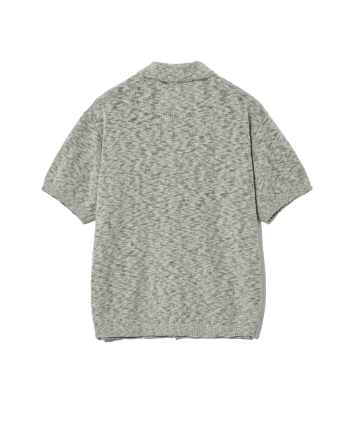 YALE(イェール)の「ヘダーショートスリーブニットシャツヘダーグレー(Tシャツ/カットソー・レディース・その他・S/M/L/XL)」の3枚目の写真