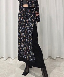 Ameri | STRAIGHT SKIRT WITH SHEER RIB WAISTCLOTH(スカート)