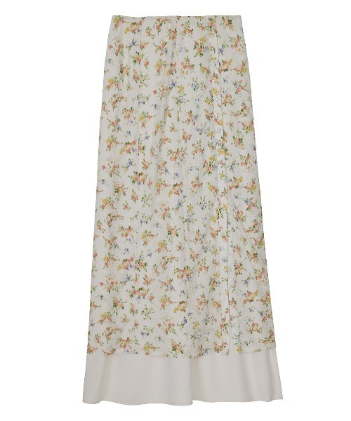 Ameri（アメリ）の「STRAIGHT SKIRT WITH SHEER RIB WAISTCLOTH（スカート・レディース・アイボリー/ブラック・SMALL/MEDIUM）」の15枚目の写真