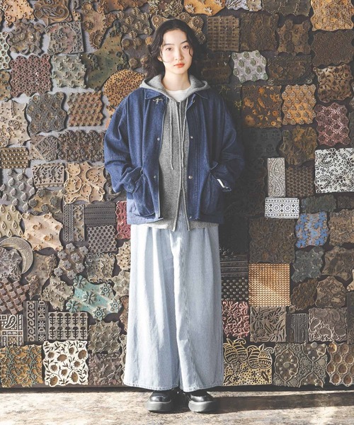 niko and...（ニコアンド）の「アソートファイヤーマンジャケット（ミリタリージャケット・レディース・ブラック/ブラウン/サックスブルー・LARGE/MEDIUM）」の9枚目の写真